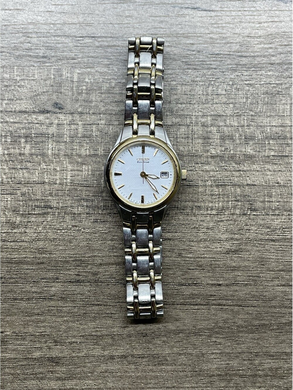 Citizen Corso Eco-Drive Ladies Watch White Dial Two Tone Silver Good Tone